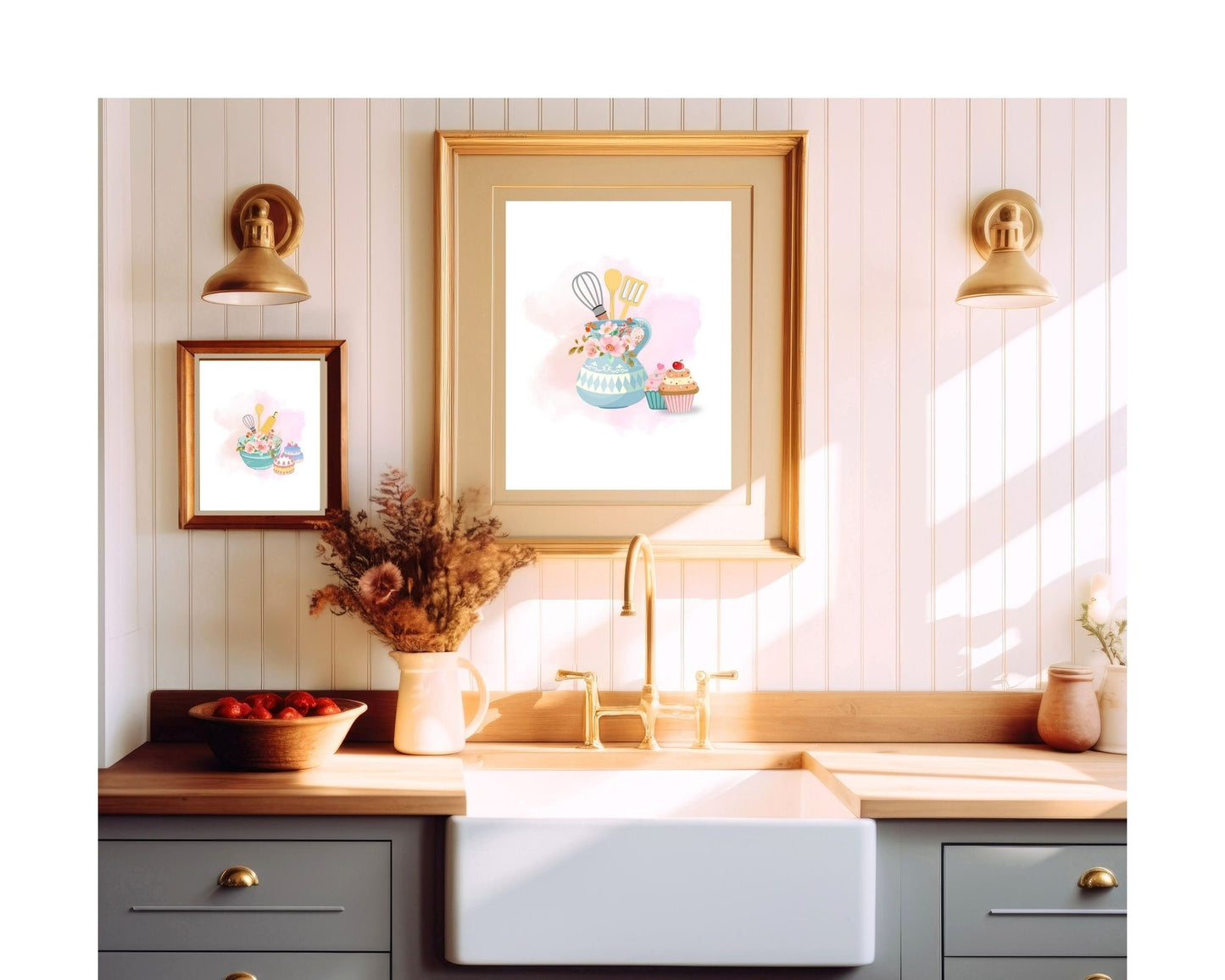 Kitchen Wall Art, Fun Watercolor Print, Cute Wall Decor, Kitchen Art, Printable Funky Wall Art